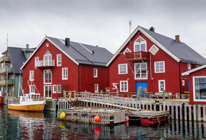 Fischerhäuser in Vagan