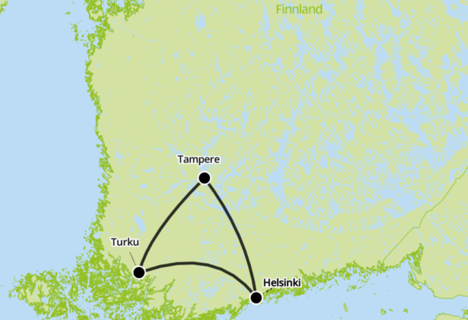 Finnlands Städte mit dem Zug entdecken - Zugrundreise