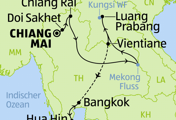 Nordthailand & Laos - Rundreise