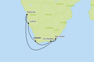 Routenkarte 29.02 - 14.03.2028