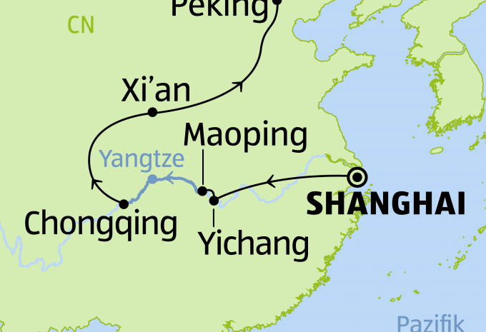 China mit Yangtze - Rundreise & Flusskreuzfahrt