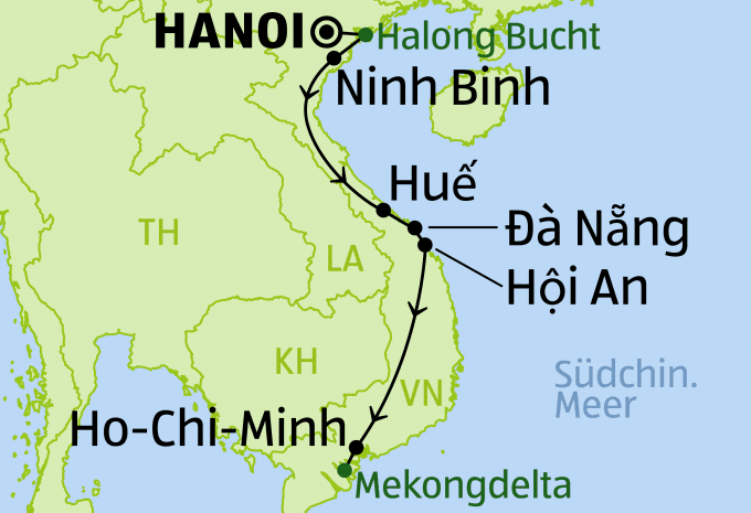 Vietnam von Nord nach Süd - Zug- & Busrundreise
