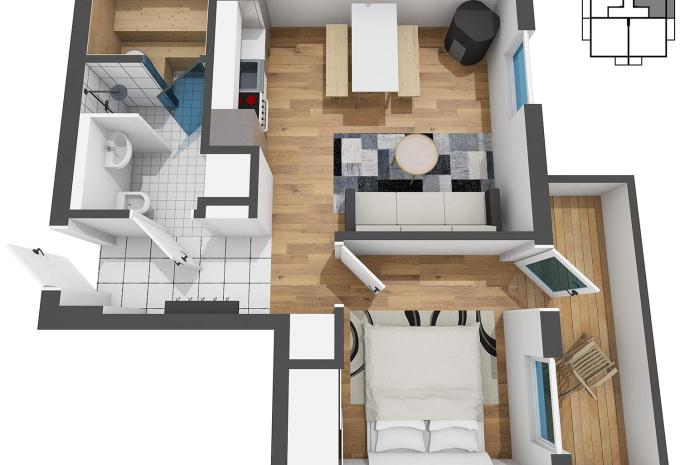 Grundriss Apartment Orion