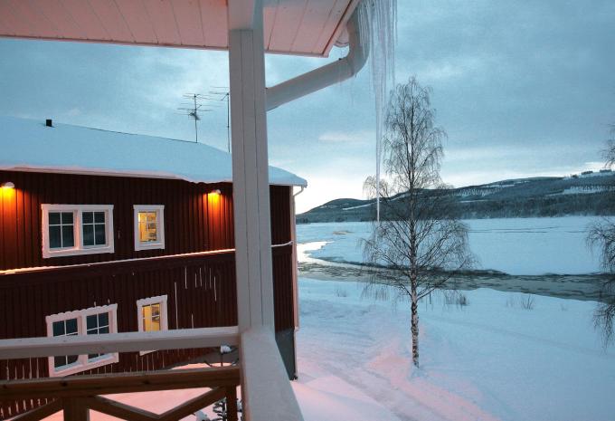 Flussblick vom Hotel Storforsen