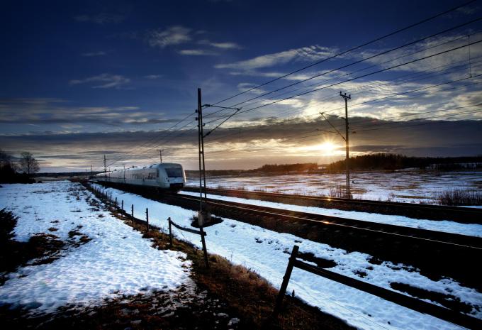 Bahn von Stockhom nach Nordschweden